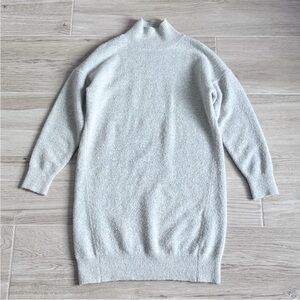 B.young Nabine Sweater Dress Long Sleeve Turtleneck in Gray Size Large